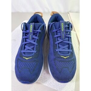 Hoka One One Hupana Blue Navy Knit Running Shoes Mens Sneakers